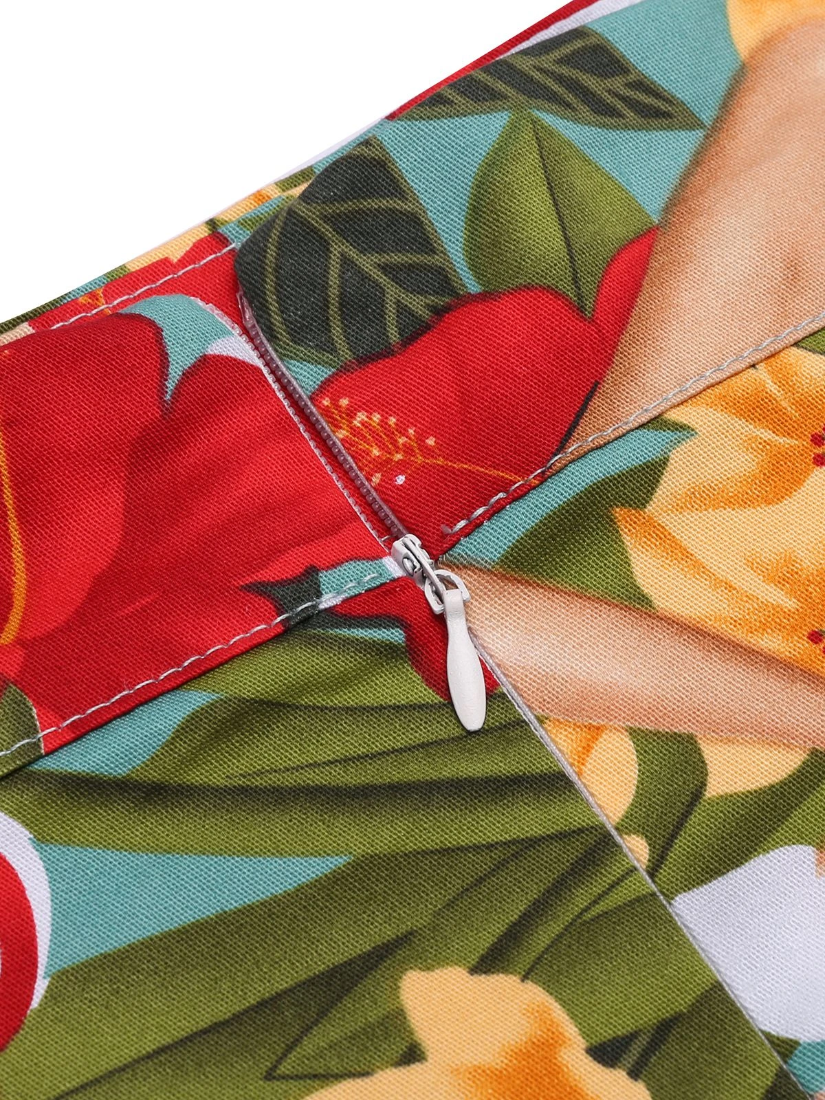 2PCS 1960s Retro Lady Crop Top & Pencil Skirt - Image 12