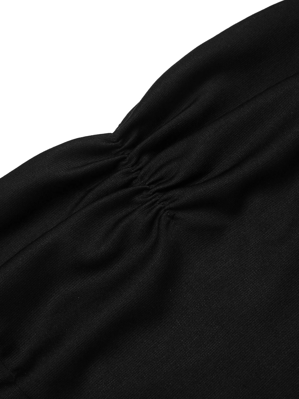 Black 1960s Halter Sunflower Pencil Dress - Image 7