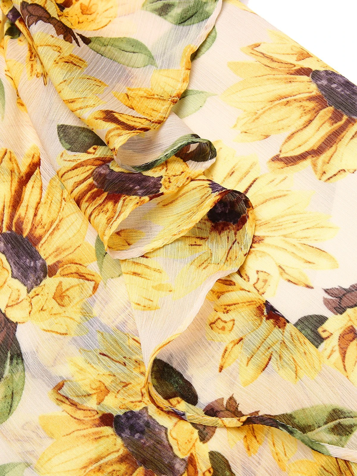 Black 1960s Halter Sunflower Pencil Dress - Image 9