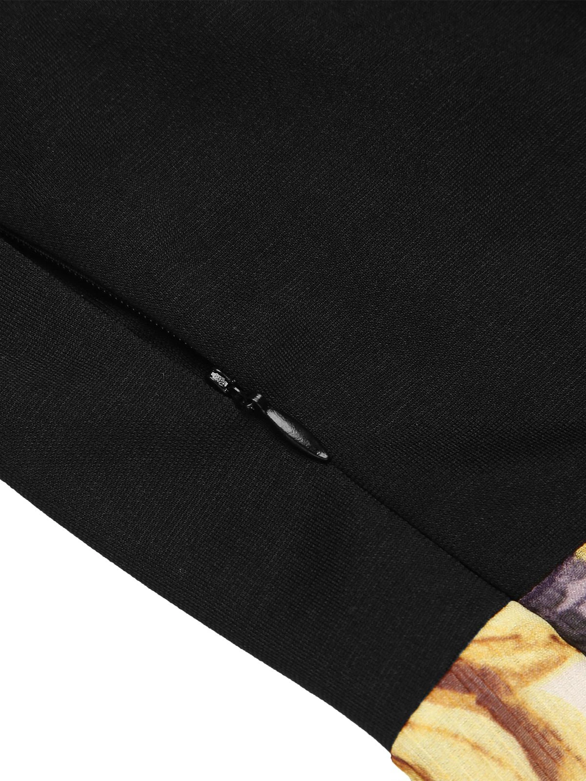 Black 1960s Halter Sunflower Pencil Dress - Image 8