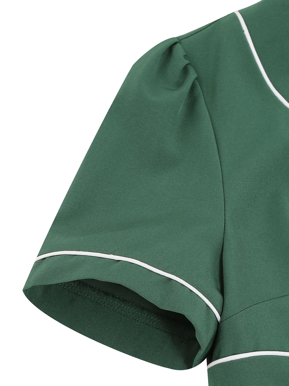 1950s Patchwork Button Swing Vintage Dress - Image 6