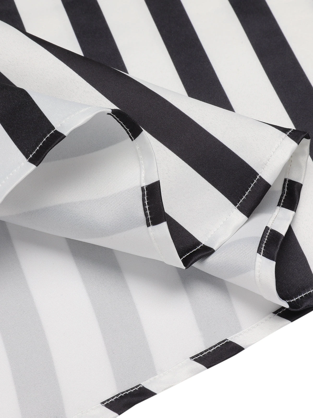 Black & White 1950s Stripes Suspender Skirt - Image 6
