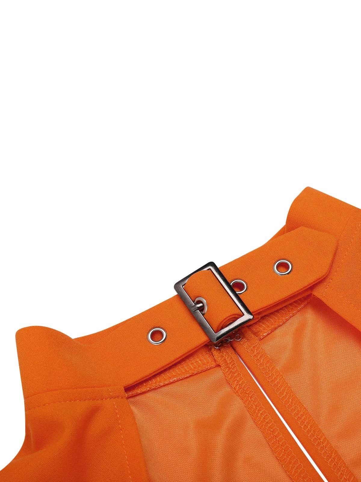 Orange 1950s Halloween Pumpkin Swing Dress - Image 6