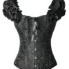 Steampunk Gothic Lace-Up Puff Sleeves Corset