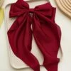 Satin Ribbon Solid Bow Hairpin