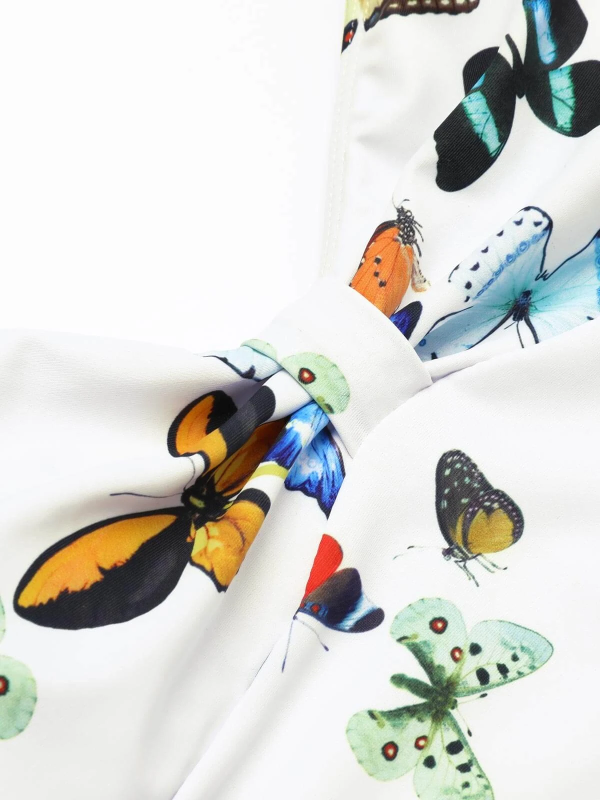 1960s Butterflies Strap One-piece Swimsuit & Cover-up Skirt - Image 10