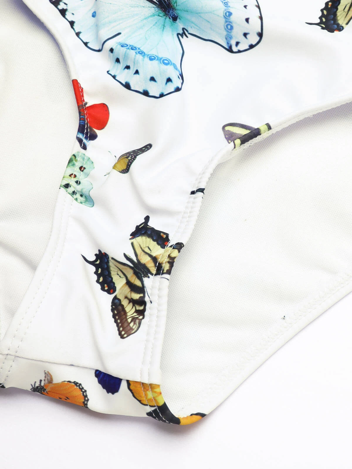 1960s Butterflies Strap One-piece Swimsuit & Cover-up Skirt - Image 11