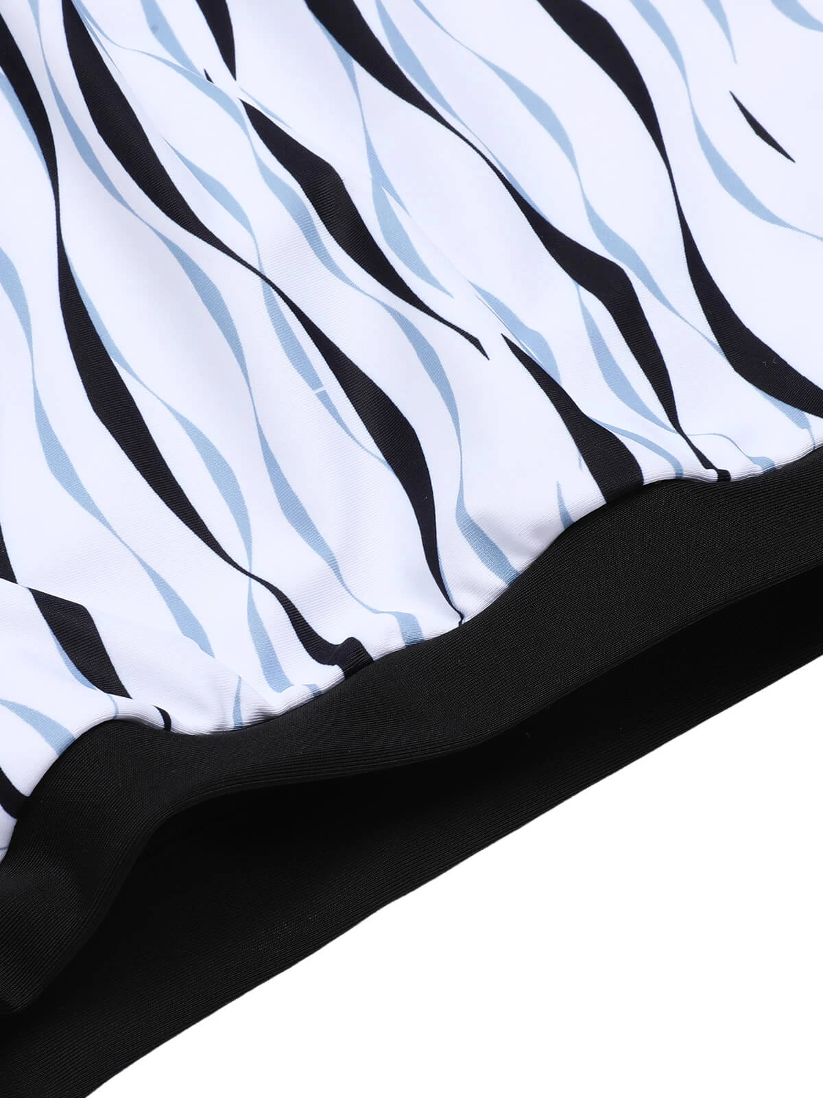 1950s Water Ripple Patchwork Strap Swimsuit - Image 7