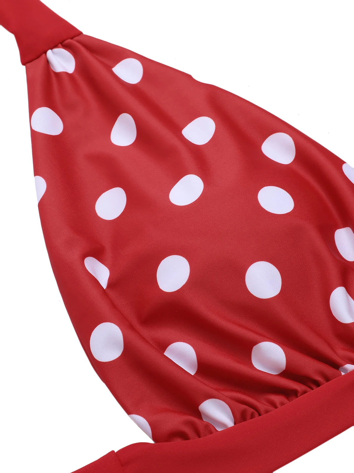 Red 1950s Polka Dot Halter Separate Swimsuit - Image 5