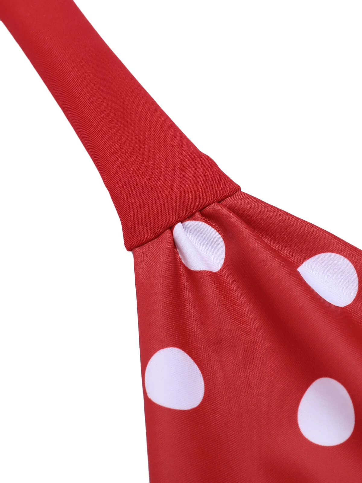 Red 1950s Polka Dot Halter Separate Swimsuit - Image 6