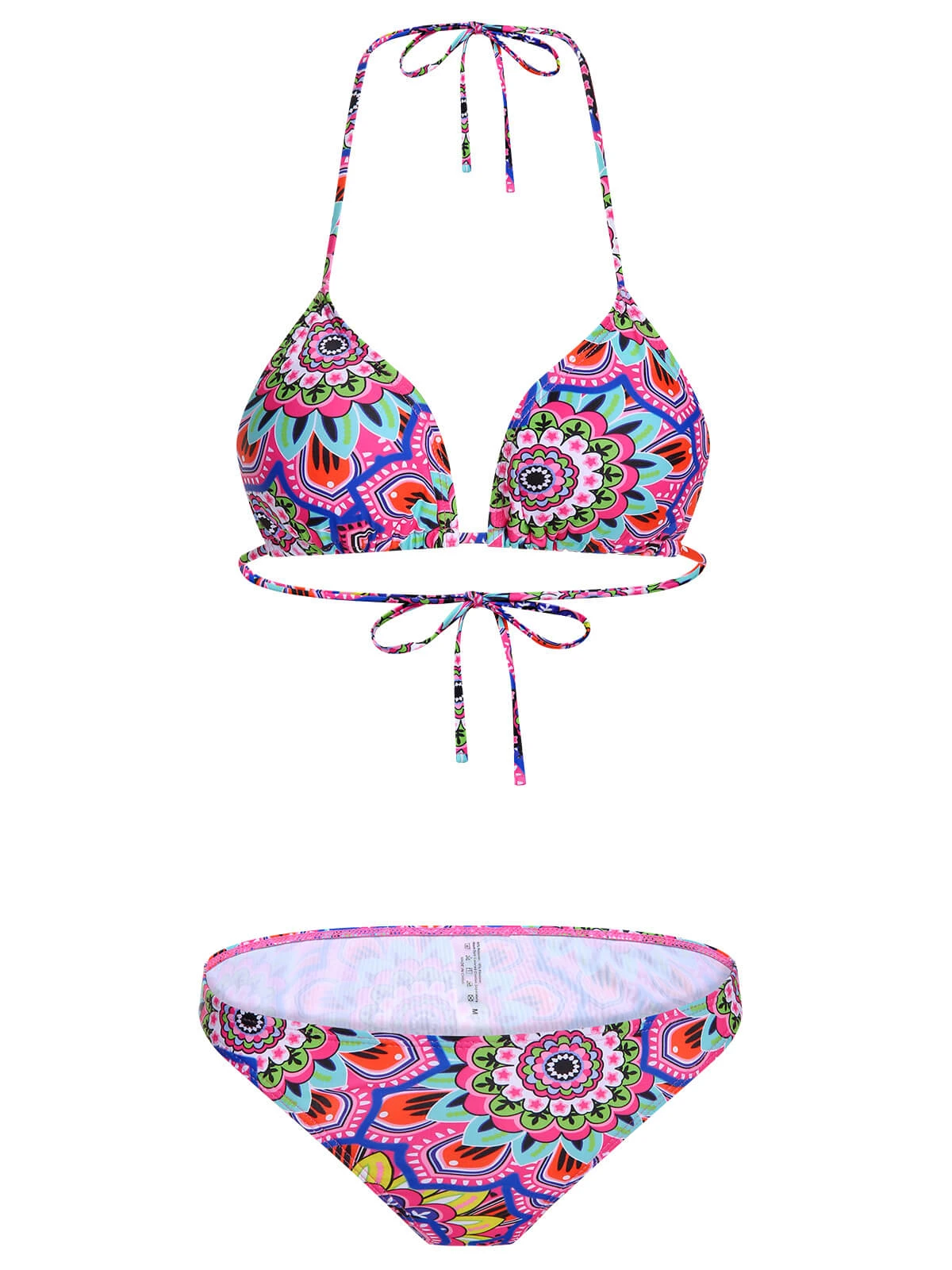 Multicolor 1930s Mandala Bikini Set & Cover-Up - Image 4