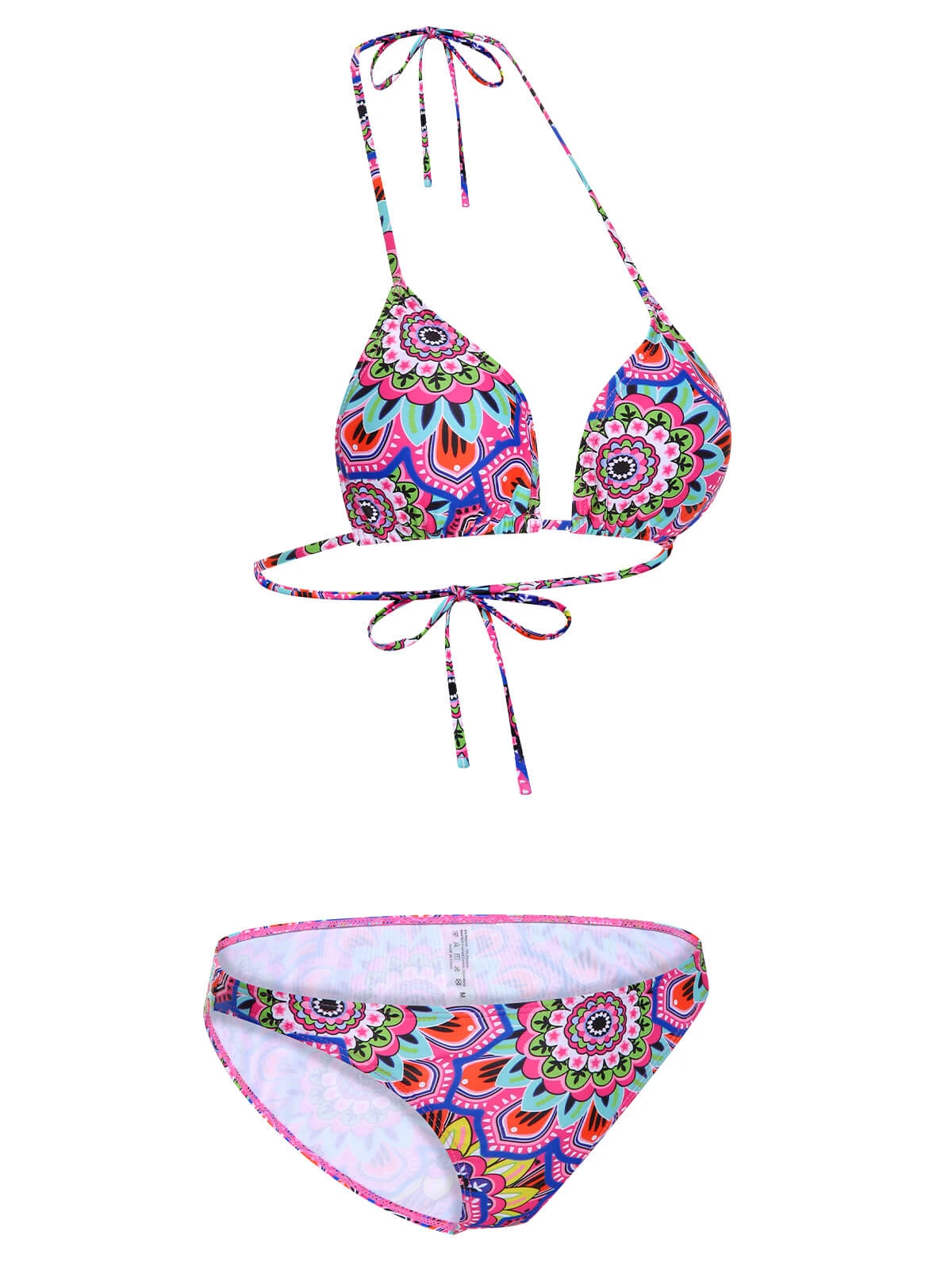 Multicolor 1930s Mandala Bikini Set & Cover-Up - Image 5