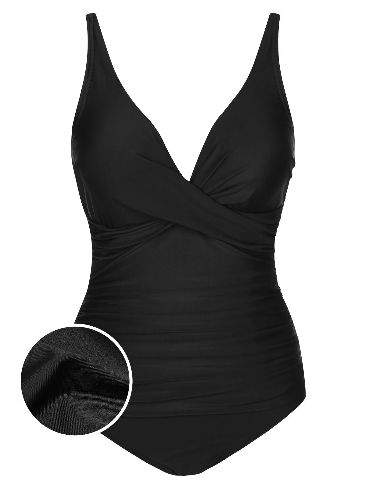 1950s Classic Solid One-Piece Swimsuit - Image 15
