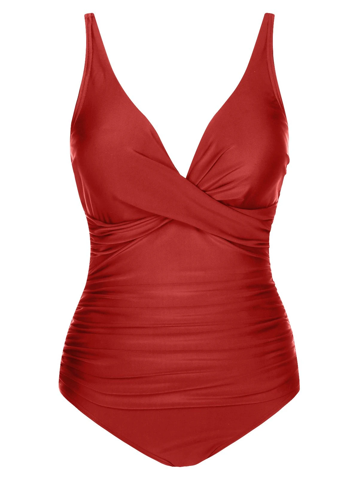 1950s Classic Solid One-Piece Swimsuit - Image 9