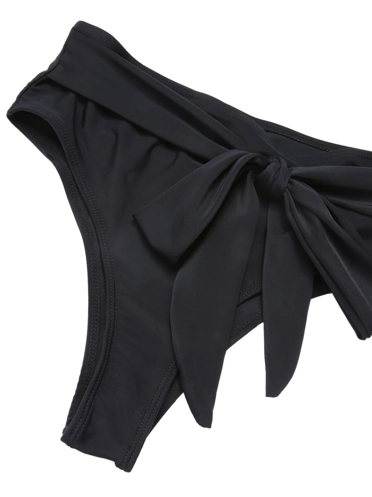 Black 1950s Ruffle Sleeve Split Swimsuit - Image 6