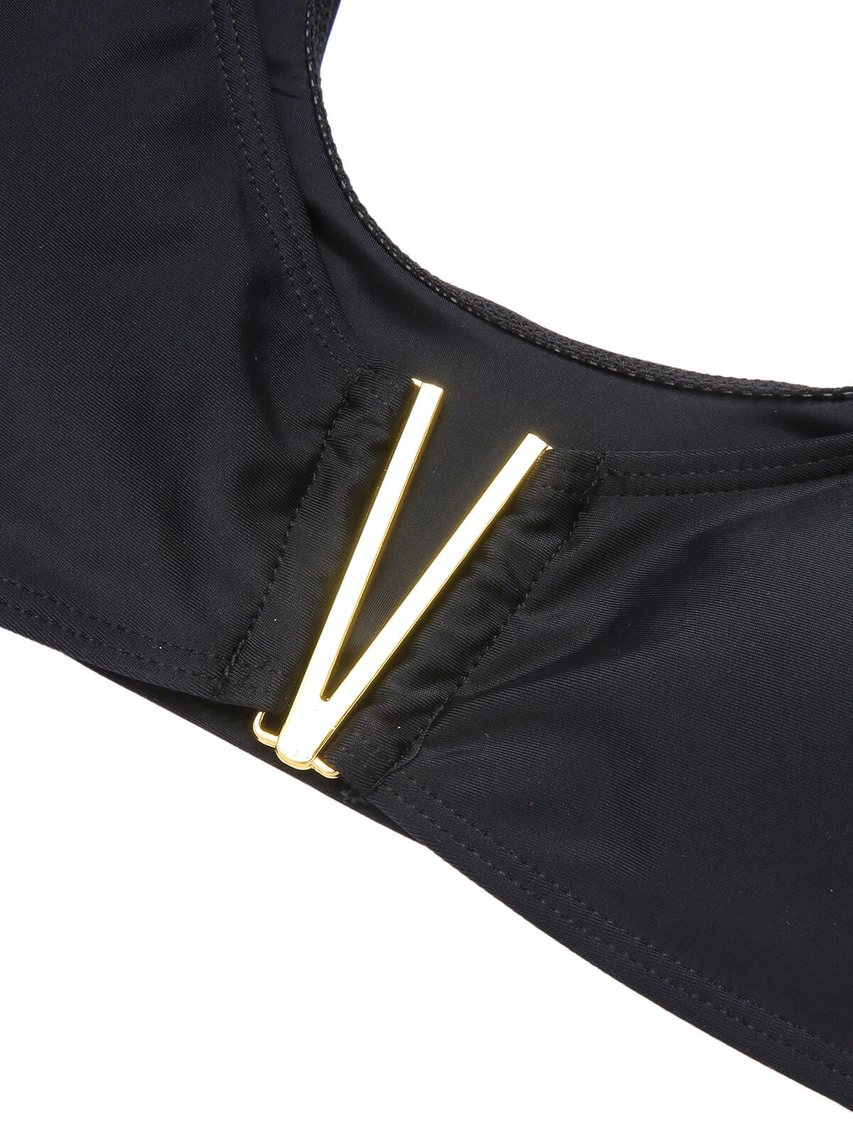 Black 1950s Ruffle Sleeve Split Swimsuit - Image 7