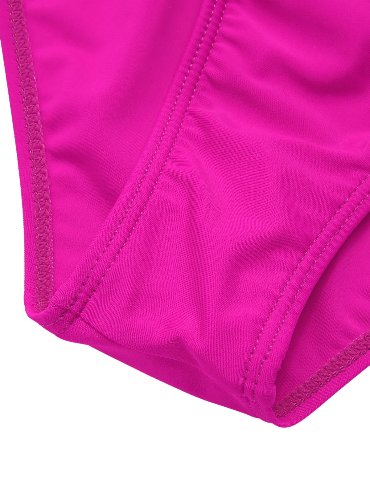 1950s Solid Ruffle V-Neck One-Piece Swimsuit - Image 6