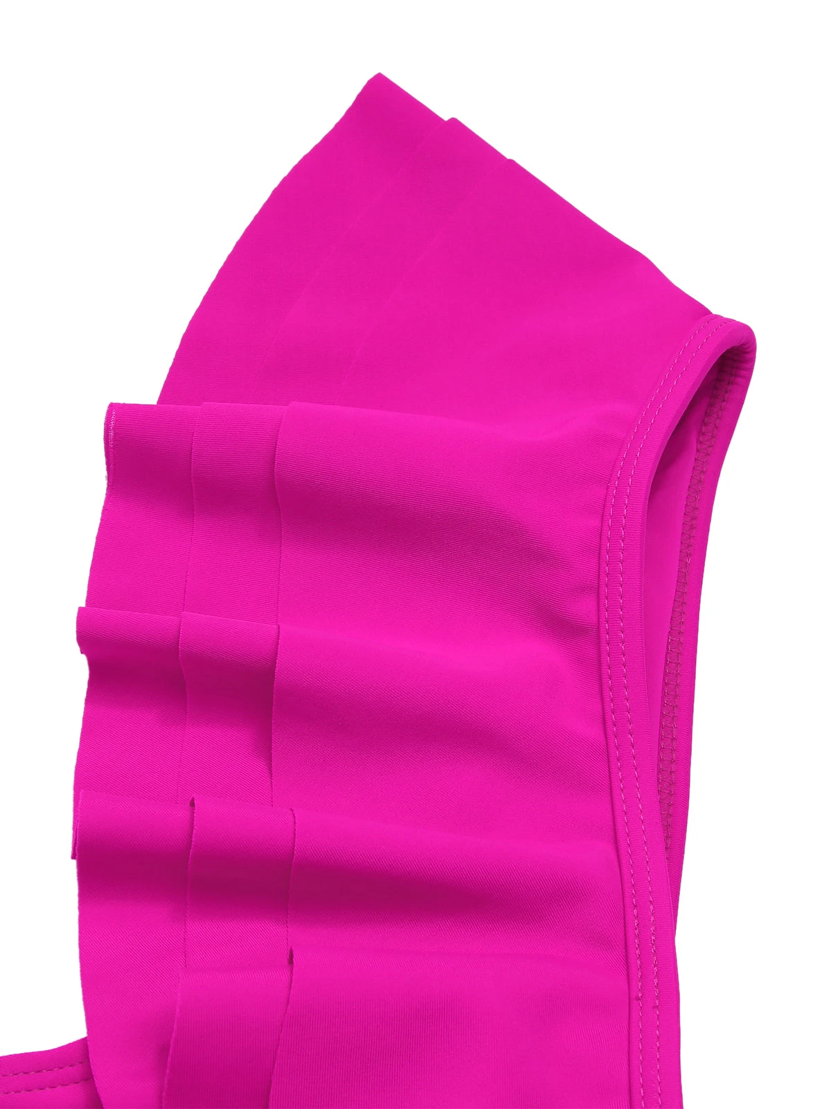 1950s Solid Ruffle V-Neck One-Piece Swimsuit - Image 7