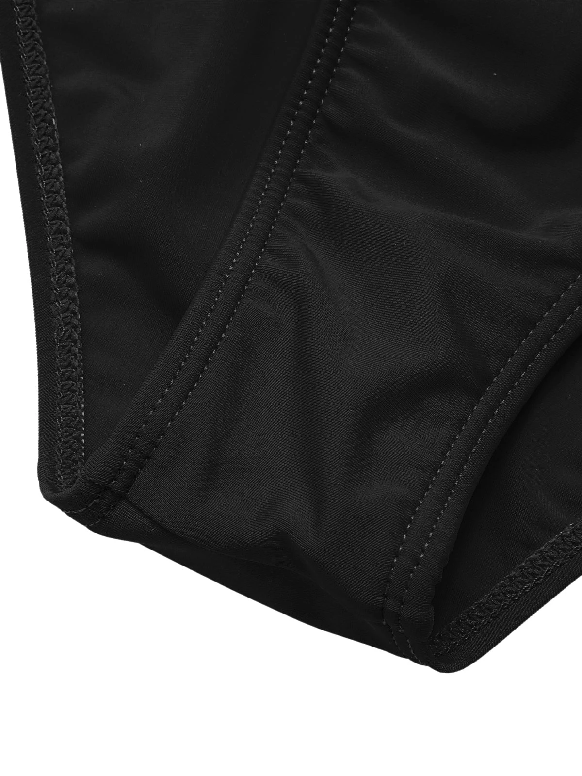 1950s Solid Ruffle V-Neck One-Piece Swimsuit - Image 13