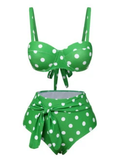 [Pre-Sale] Vintage 1950s Polka Dots Strap Swimsuit