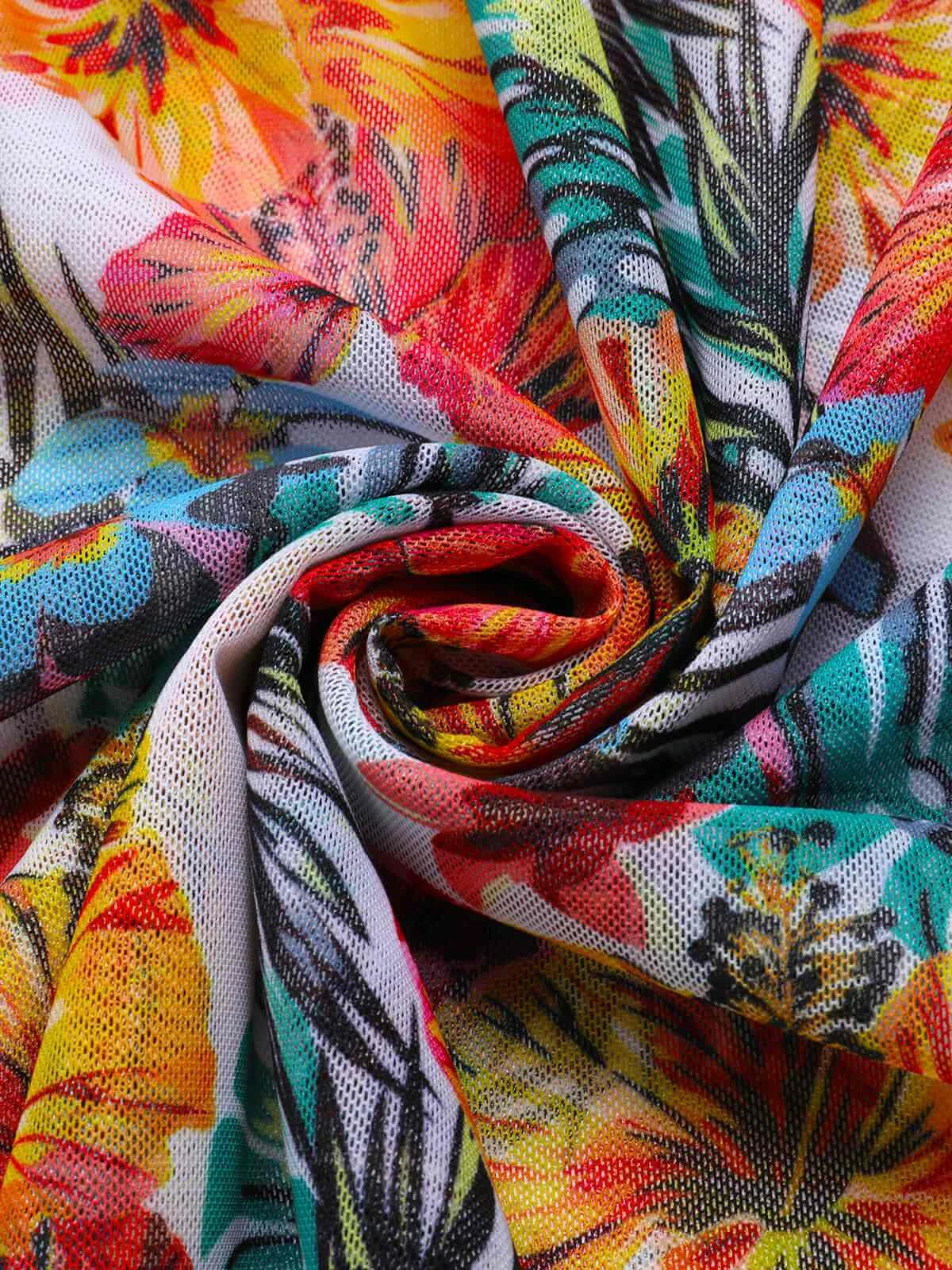 1960s Tropical Halter Bikini Set & Cover-Up - Image 17