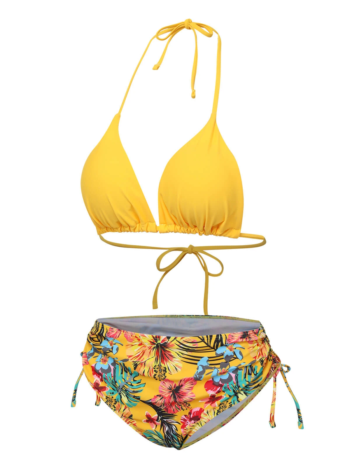 1960s Tropical Halter Bikini Set & Cover-Up - Image 4