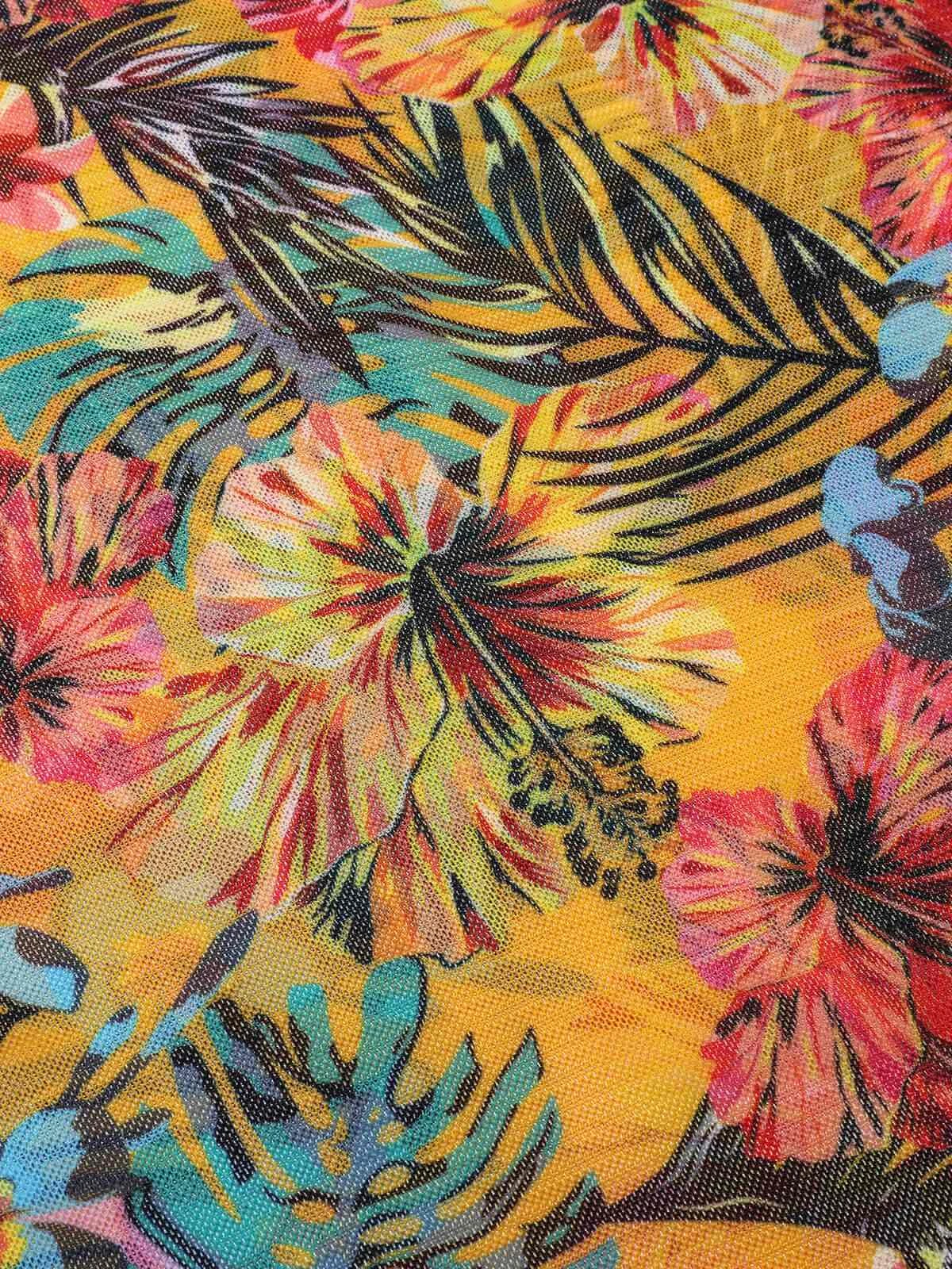 1960s Tropical Halter Bikini Set & Cover-Up - Image 8