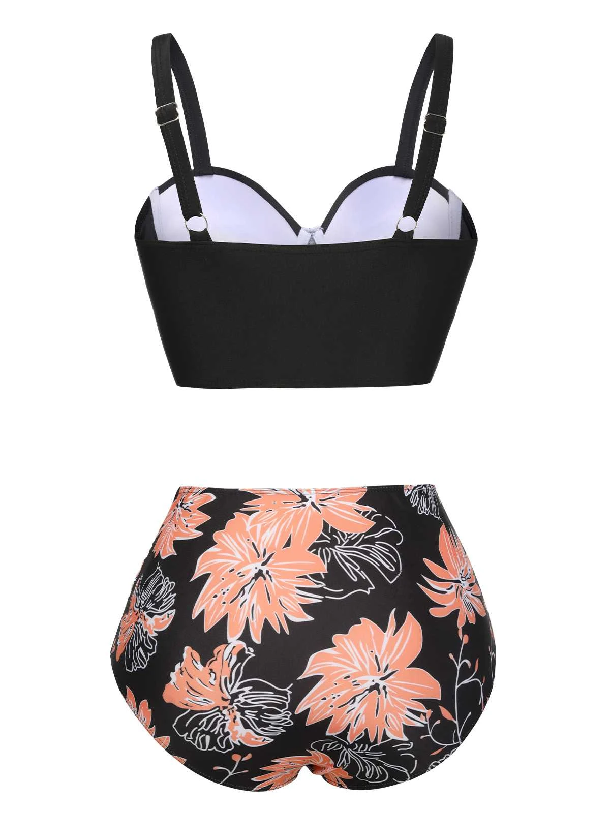 1960s Print Spaghetti Strap Swimsuit - Image 3