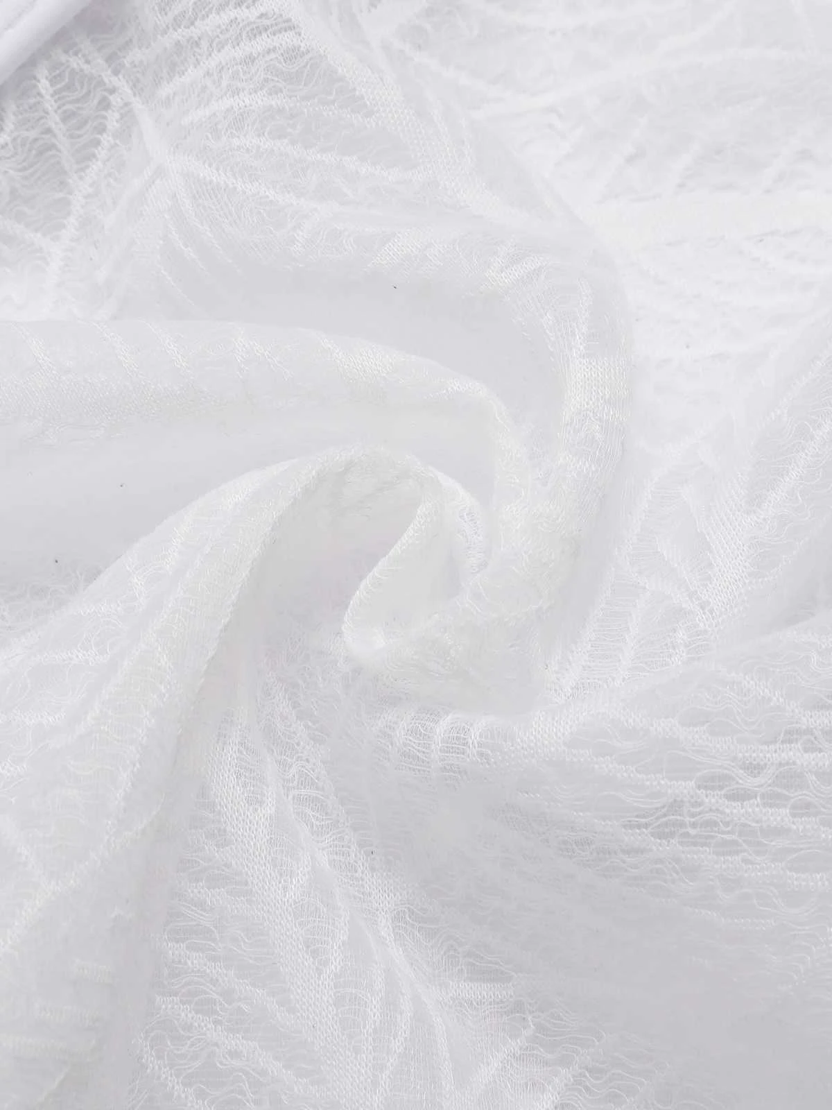 White 1930s Halter Backless Solid Swimsuit - Image 4