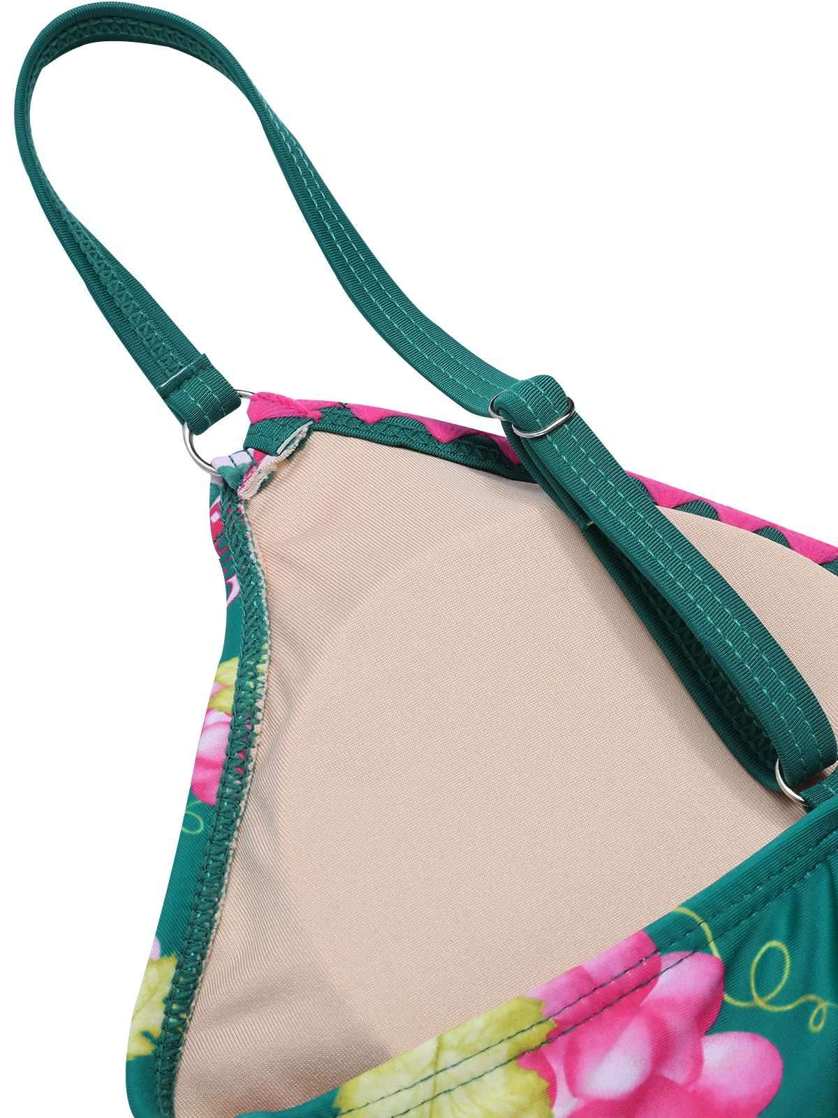 1950s Deep V Grape One-Piece Swimsuit - Image 4