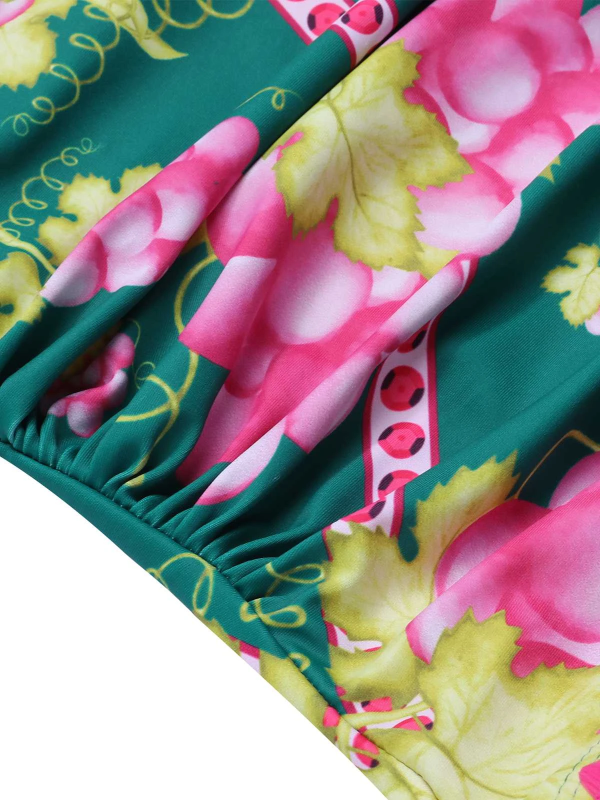 1950s Deep V Grape One-Piece Swimsuit - Image 6