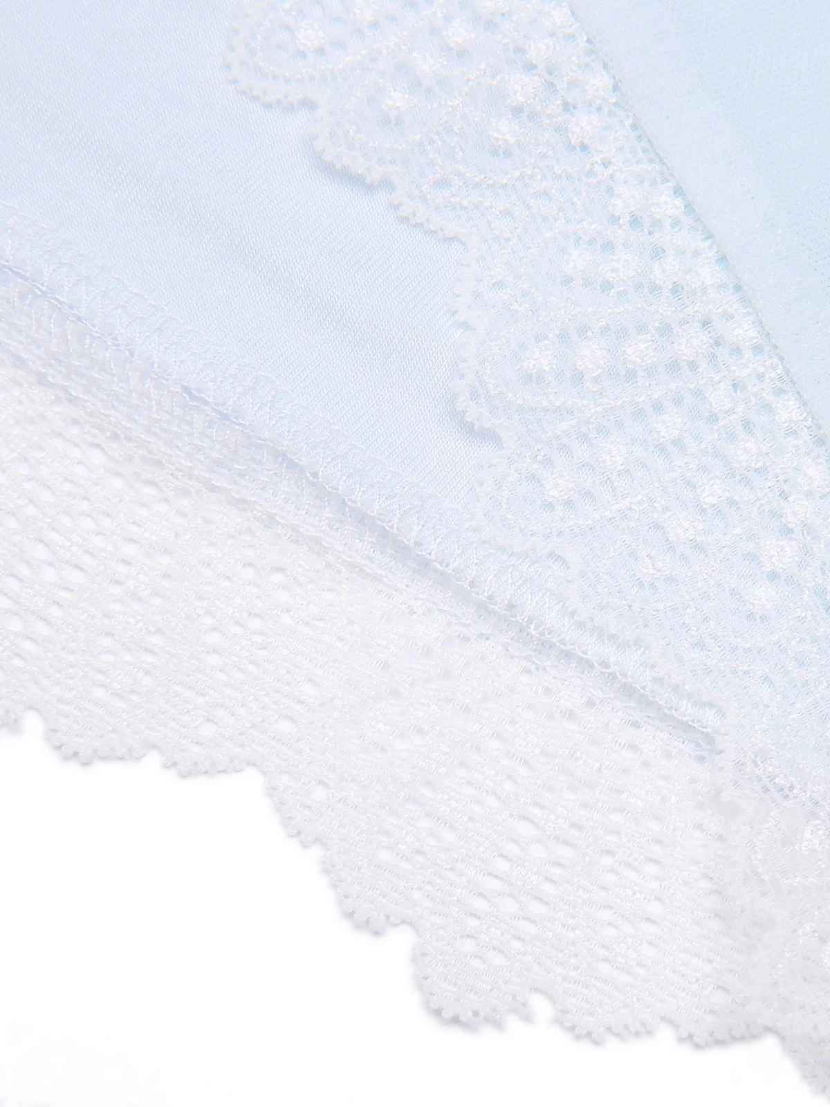 2PCS Light Blue 1940s Knot Lace Sleepwear - Image 6
