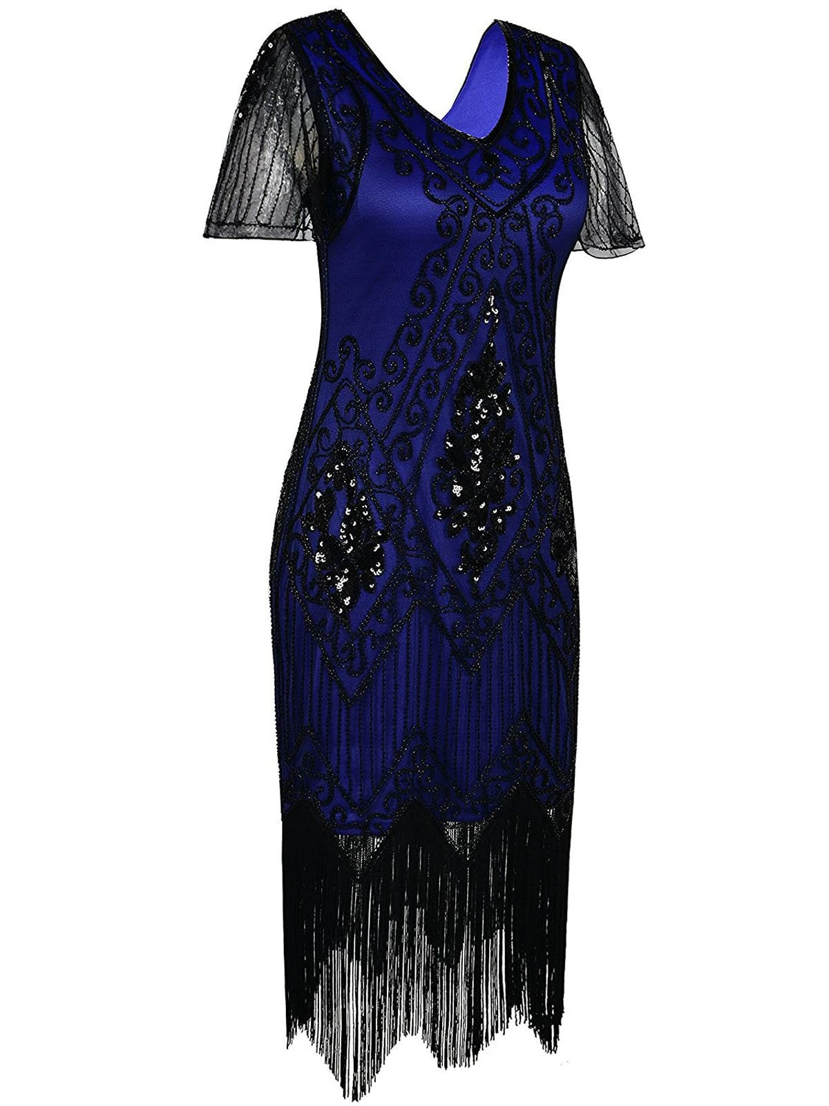 1920s Sequin Art Deco Flapper Dress - Image 6